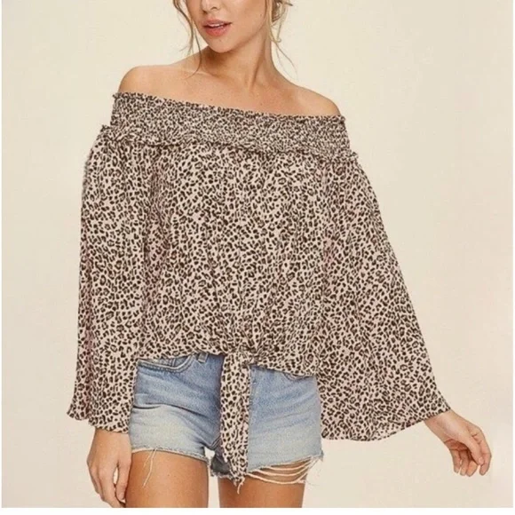 NWT Free People FP Movement Animal Print Boho Top - Picture 1 of 14